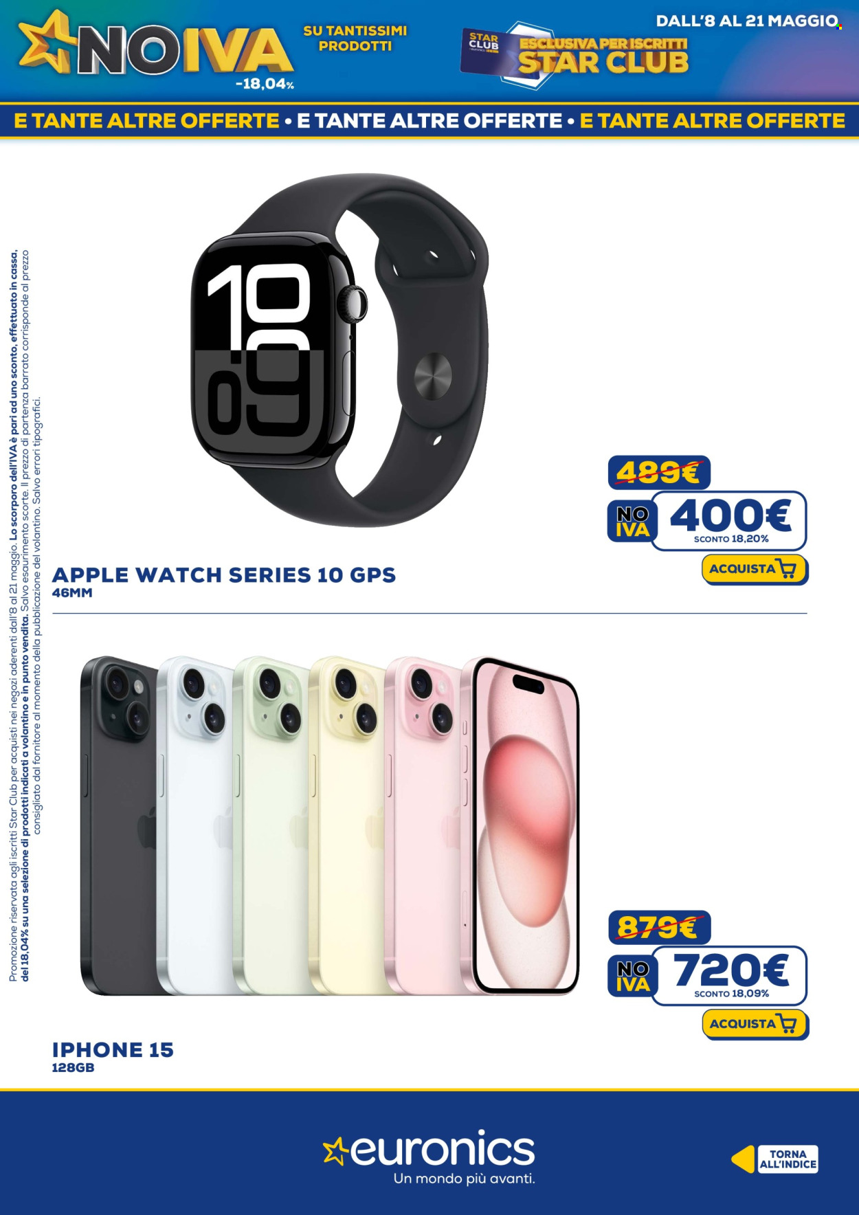 Volantino Euronics - 8/5/2025 - 21/5/2025. Pagina 1