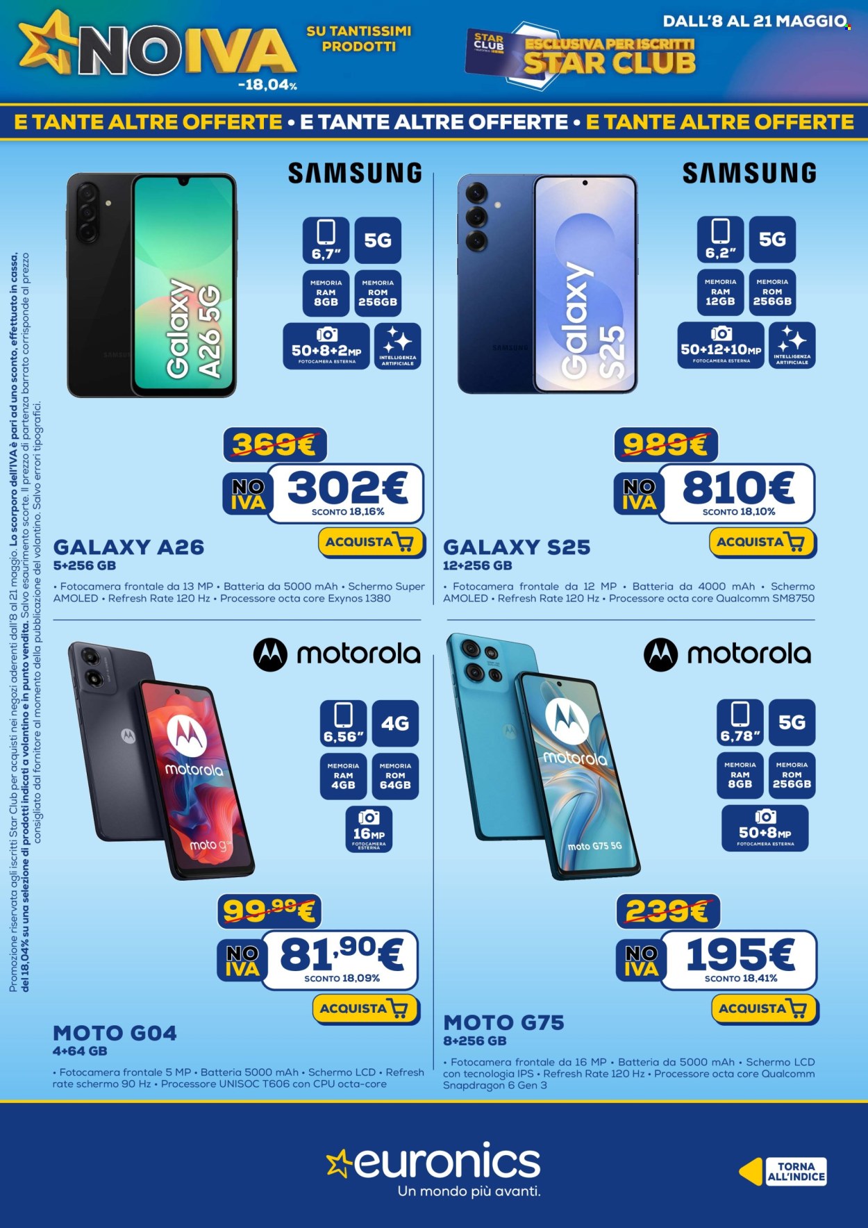 Volantino Euronics - 8/5/2025 - 21/5/2025. Pagina 1