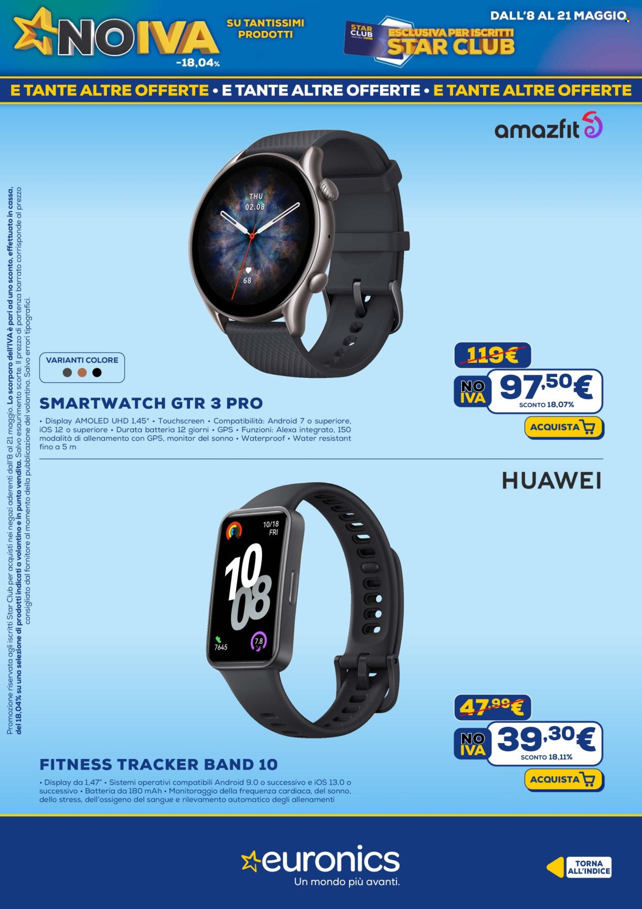 Volantino Euronics - 8/5/2025 - 21/5/2025. Pagina 1