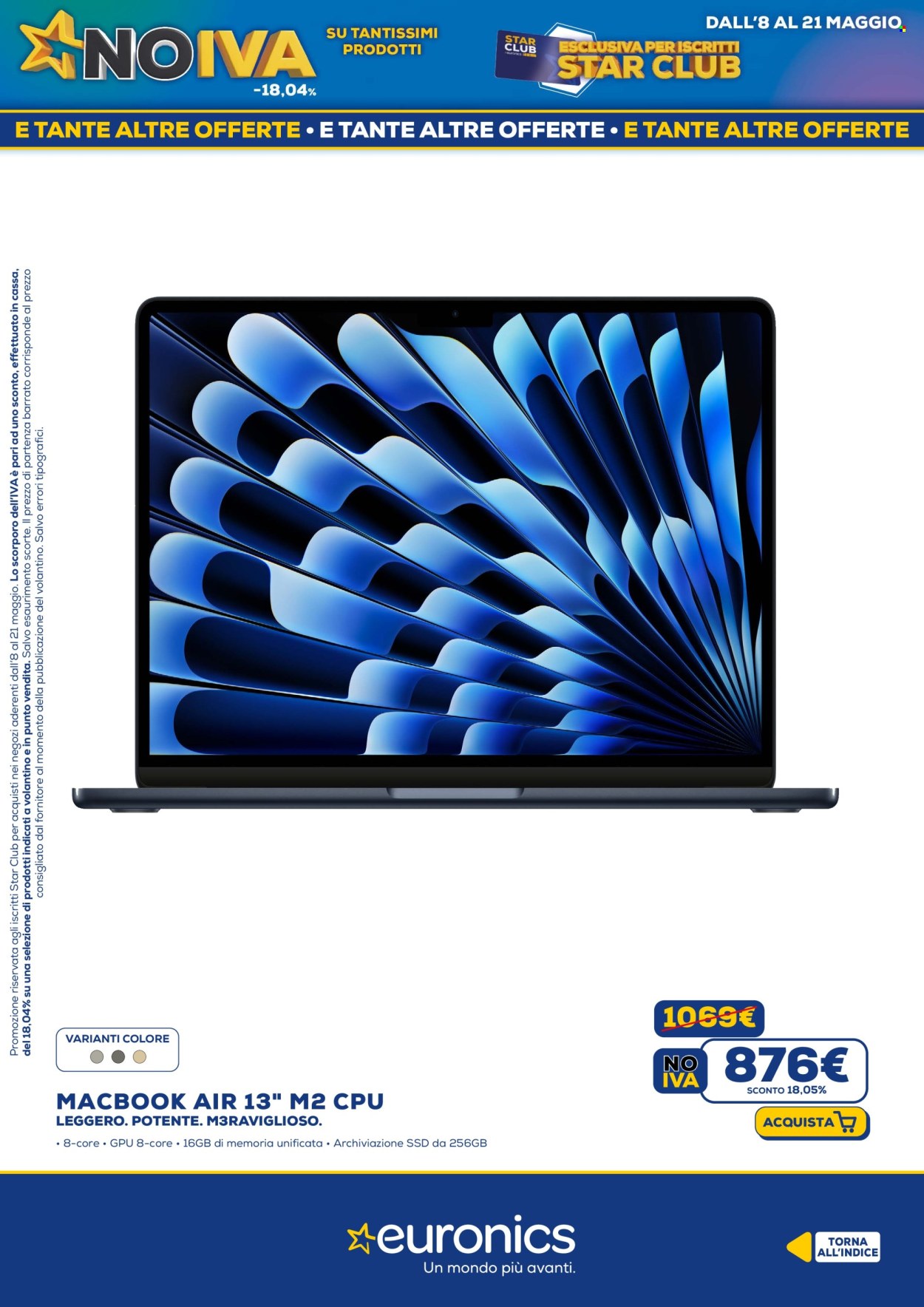 Volantino Euronics - 8/5/2025 - 21/5/2025. Pagina 1