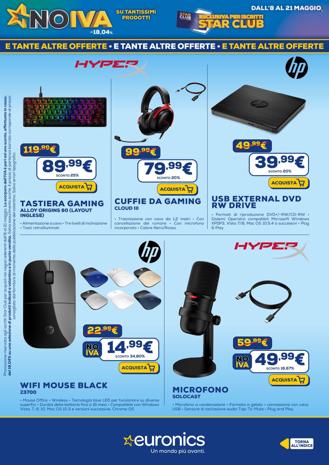 Volantino Euronics - 8/5/2025 - 21/5/2025. Pagina 1