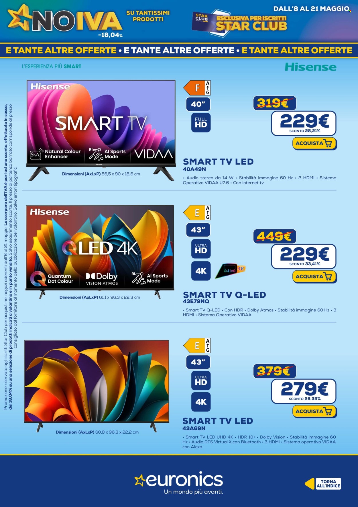 Volantino Euronics - 8/5/2025 - 21/5/2025. Pagina 1