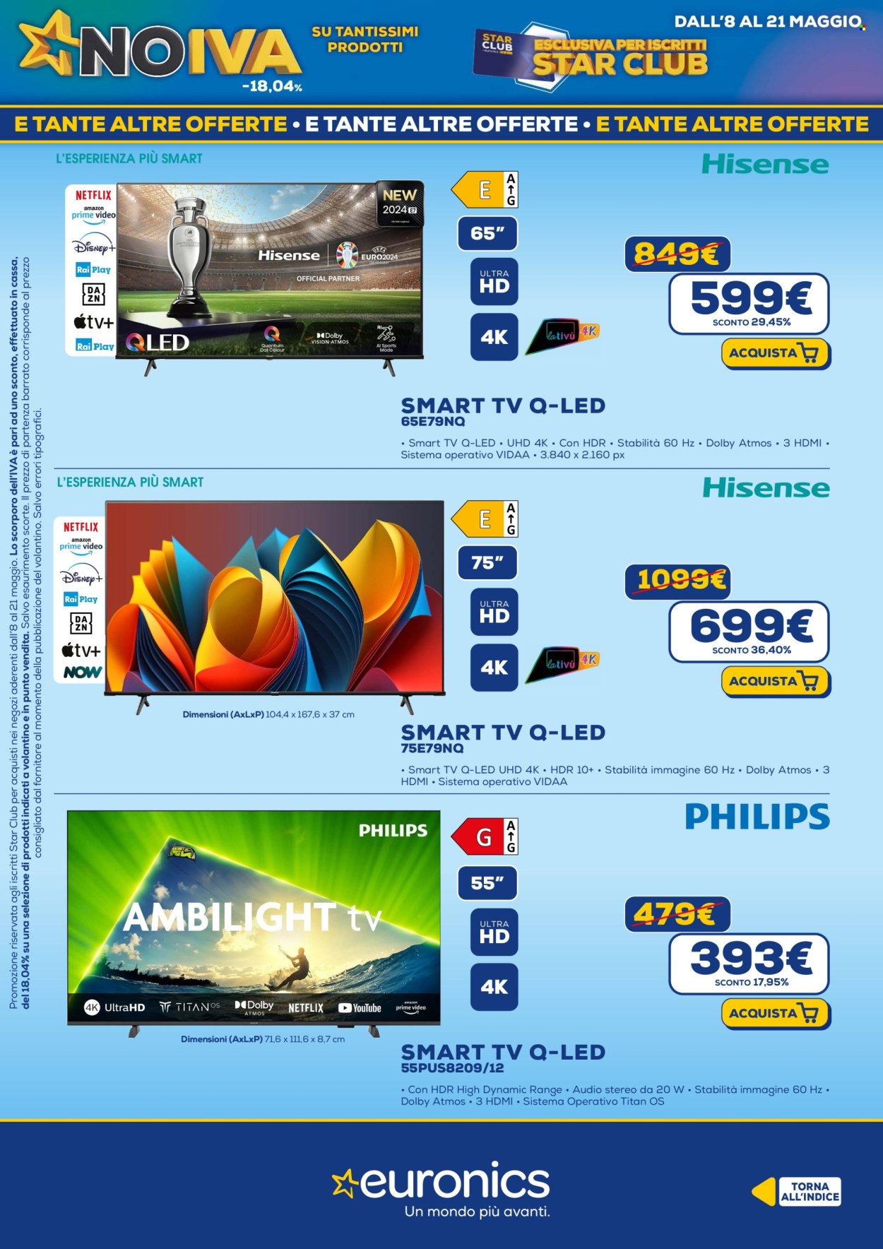 Volantino Euronics - 8/5/2025 - 21/5/2025. Pagina 1