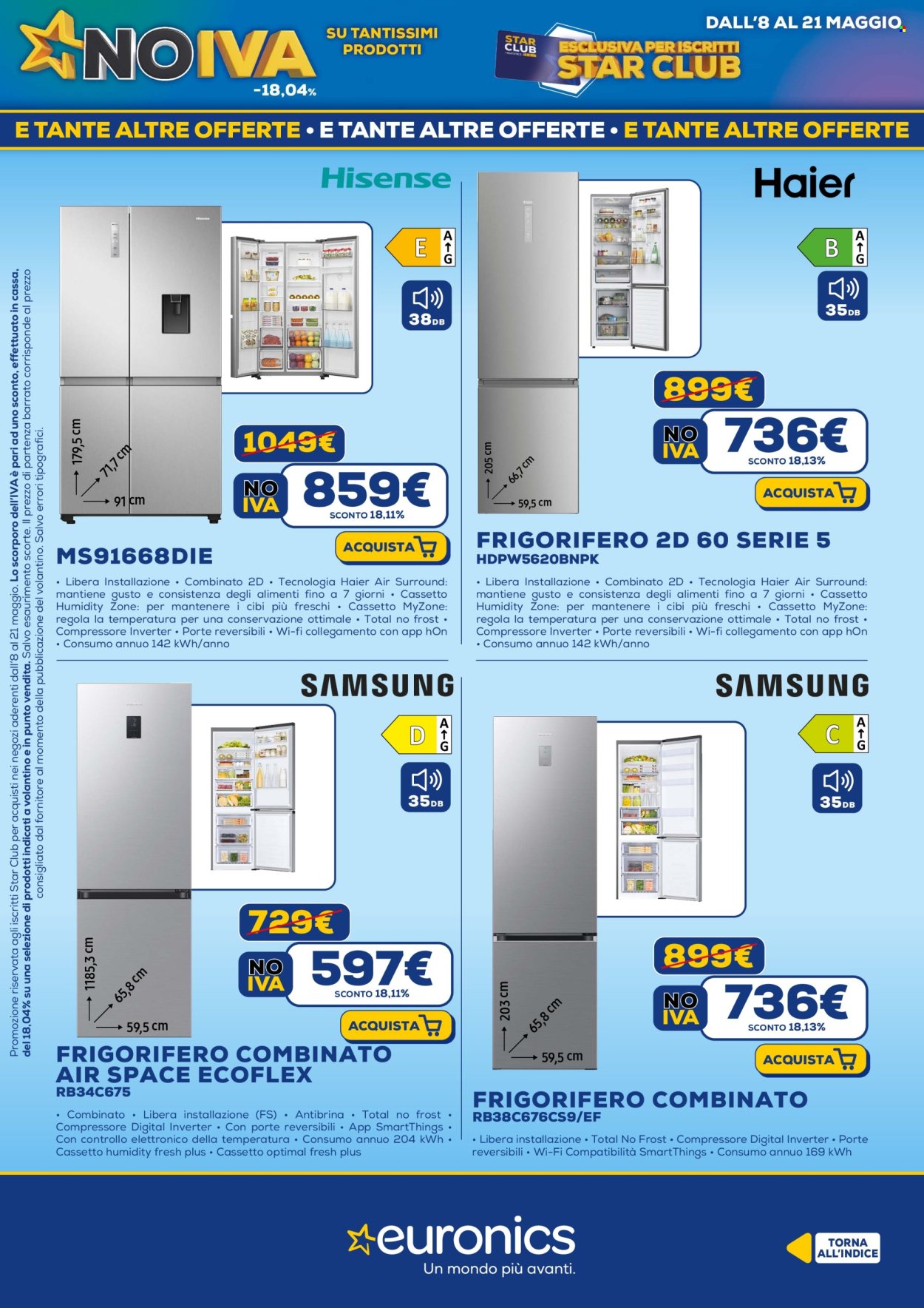 Volantino Euronics - 8/5/2025 - 21/5/2025. Pagina 1