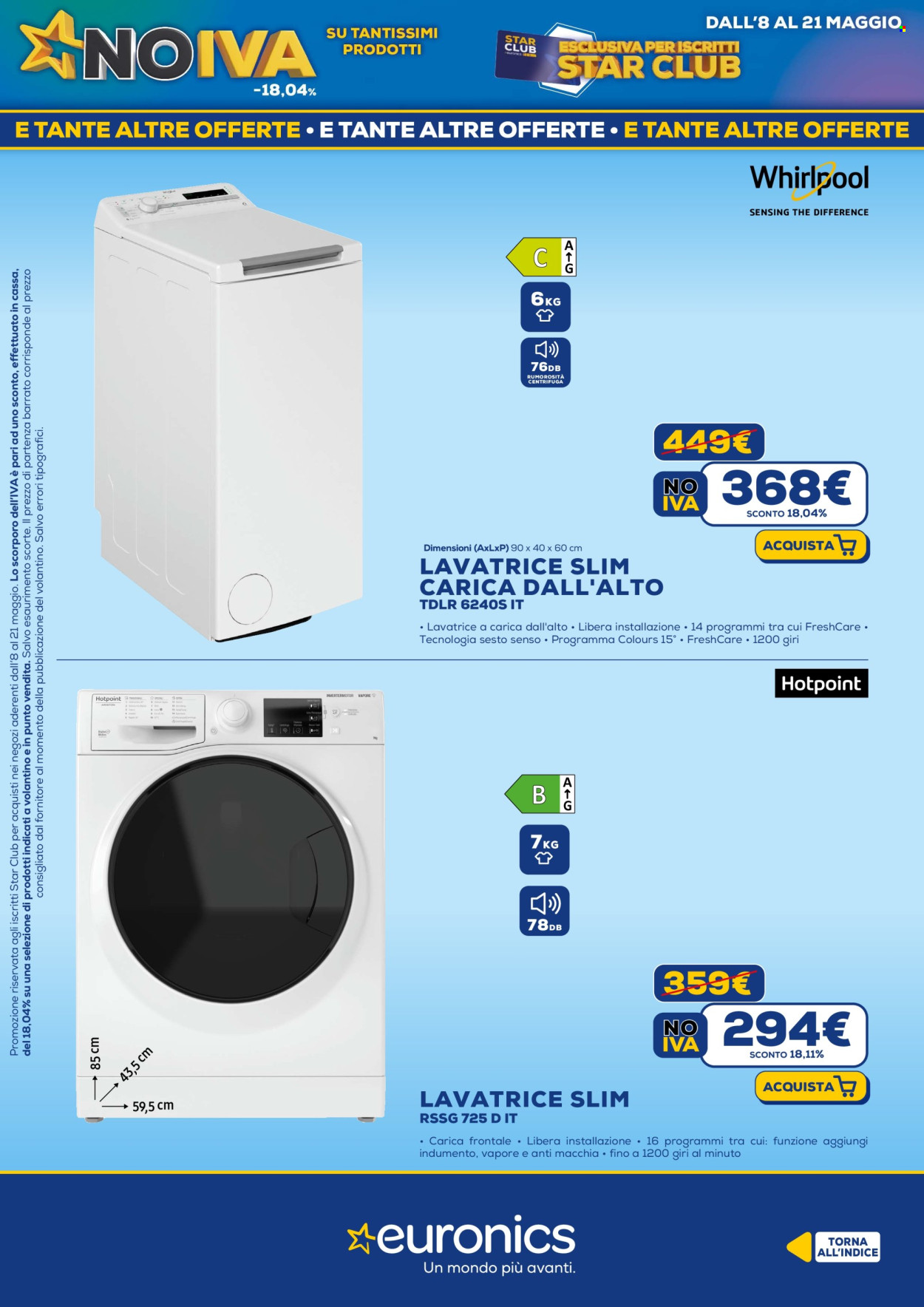 Volantino Euronics - 8/5/2025 - 21/5/2025. Pagina 1