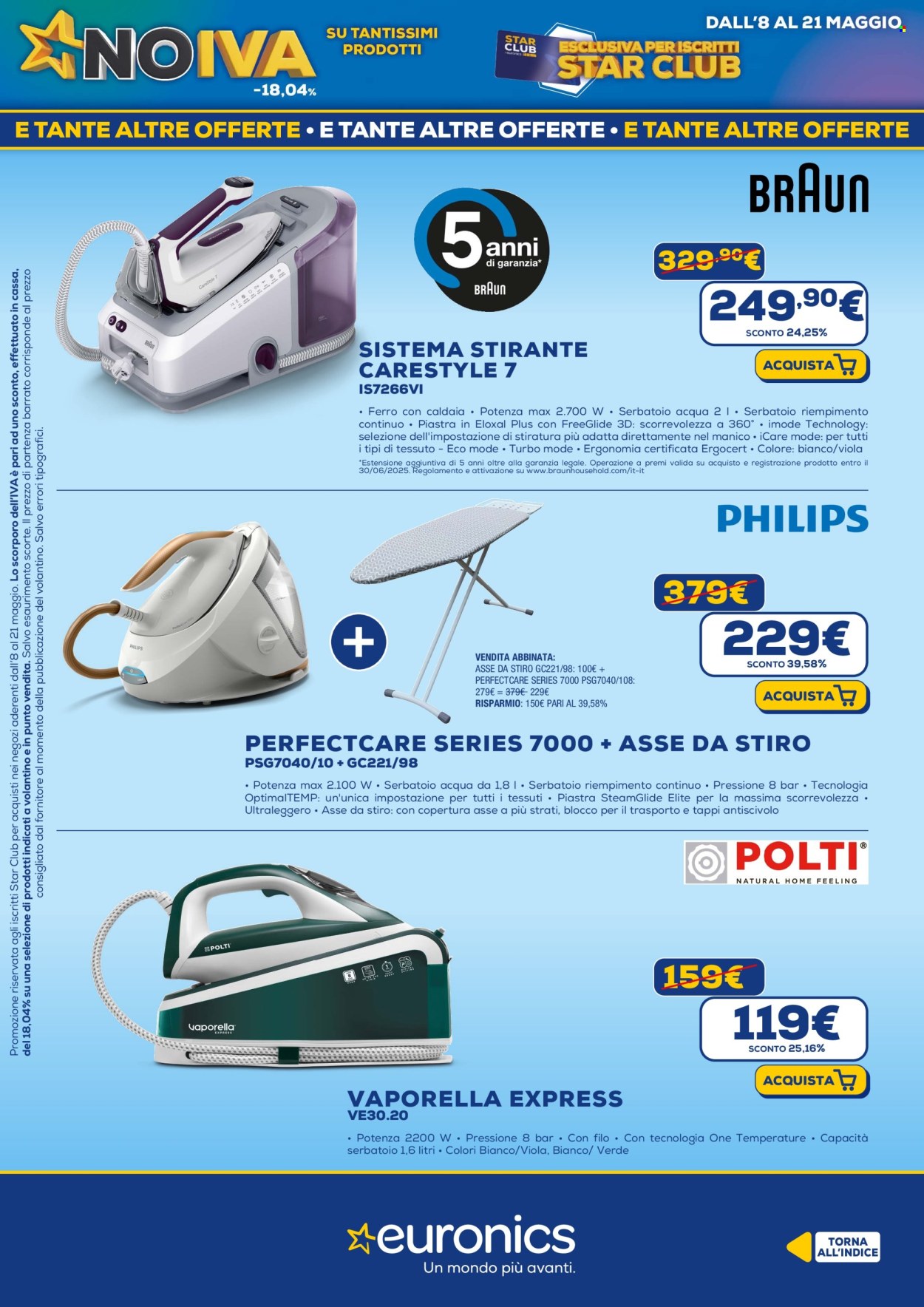 Volantino Euronics - 8/5/2025 - 21/5/2025. Pagina 1