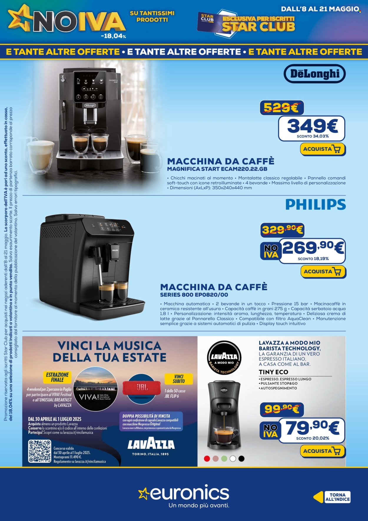 Volantino Euronics - 8/5/2025 - 21/5/2025. Pagina 1