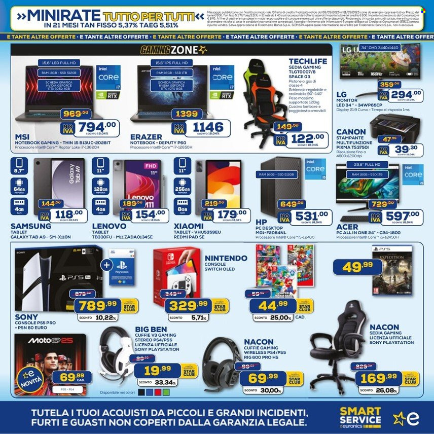 Volantino Euronics - 8/5/2025 - 21/5/2025. Pagina 1