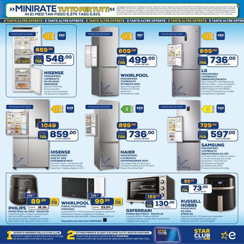 Volantino Euronics - 8/5/2025 - 21/5/2025. Pagina 1