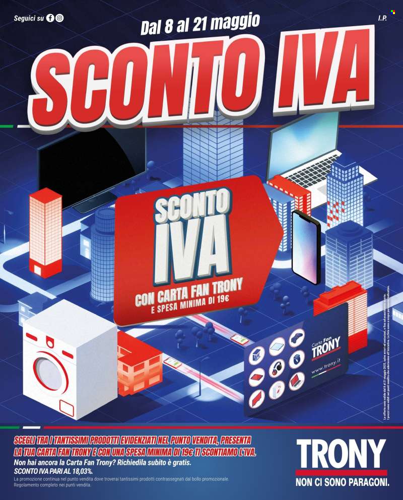 Volantino Trony - 8/5/2025 - 21/5/2025.