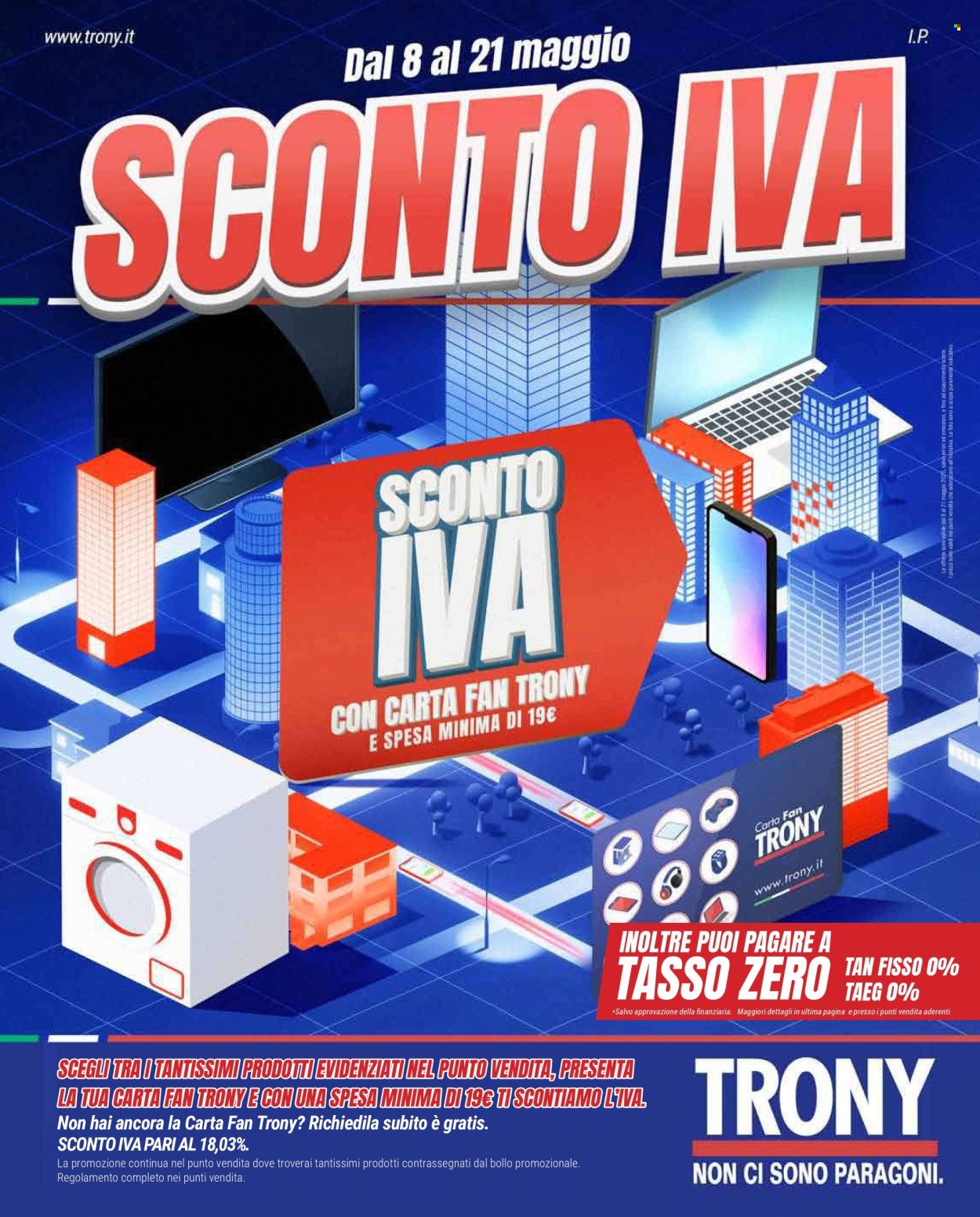 Volantino Trony - 8/5/2025 - 21/5/2025. Pagina 1