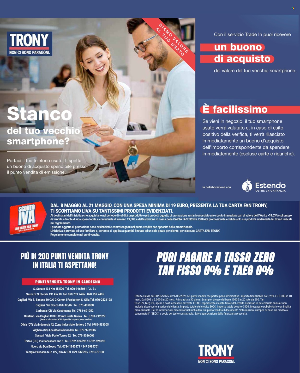 Volantino Trony - 8/5/2025 - 21/5/2025. Pagina 1