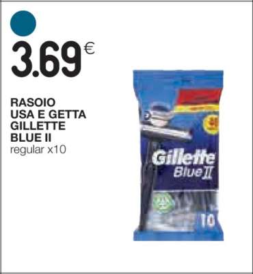 RASOIO USA E GETTA GILLETTE BLUE II