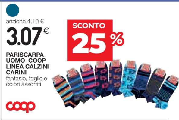 PARISCARPA UOMO COOP LINEA CALZINI CARINI
