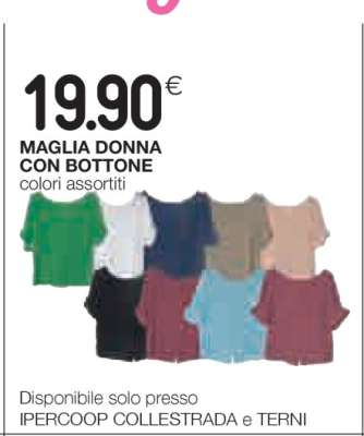 MAGLIA DONNA CON BOTTONE
