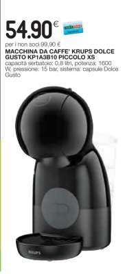 Macchina da caffè Krups Dolce Gusto KP1A3B10 Piccolo XS