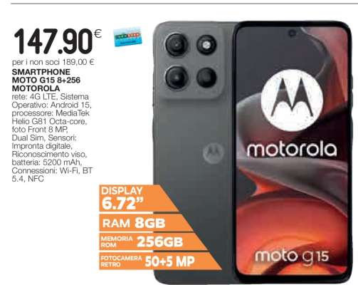SMARTPHONE MOTO G15 8+256 MOTOROLA
