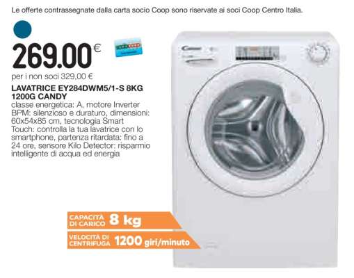 LAVATRICE EY284DWM5/1-S 8KG 1200G CANDY