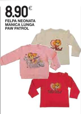 Felpa Neonata Manica Lunga Paw Patrol