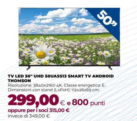 TV LED 50" UHD 50UA5513 SMART TV ANDROID THOMSON