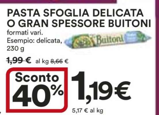 PASTA SFOGLIA DELICATA O GRAN SPESSORE BUITONI