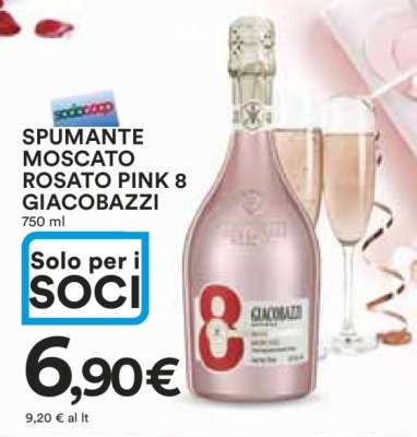 SPUMANTE MOSCATO ROSATO PINK 8 GIACOBAZZI