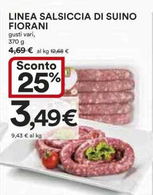 Linea Salsiccia di Suino Fiorani