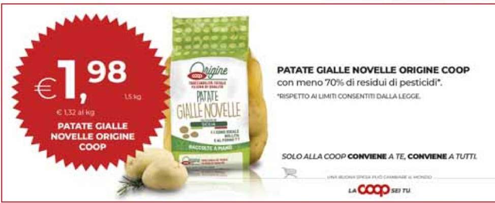 PATATE GIALLE NOVELLE ORIGINE COOP