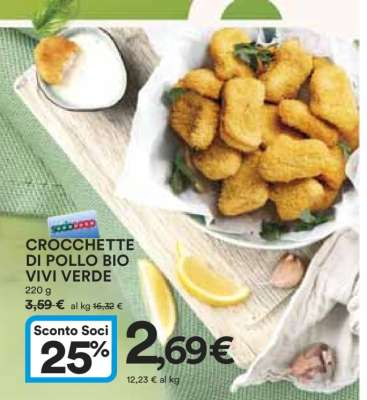 CROCCHETTE DI POLLO BIO VIVI VERDE