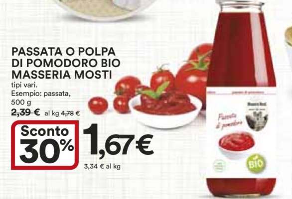 PASSATA O POLPA DI POMODORO BIO MASSERIA MOSTI