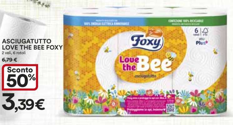 ASCIUGATUTTO LOVE THE BEE FOXY