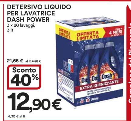 Detersivo Liquido per Lavatrice Dash Power