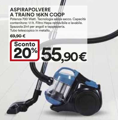 ASPIRAPOLVERE A TRAINO 16KN COOP