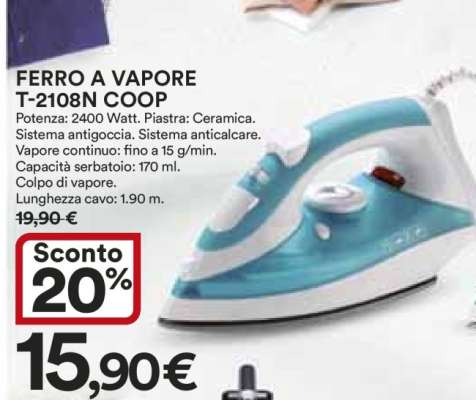 FERRO A VAPORE T-2108N COOP