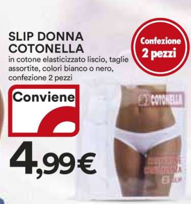 SLIP DONNA COTONELLA