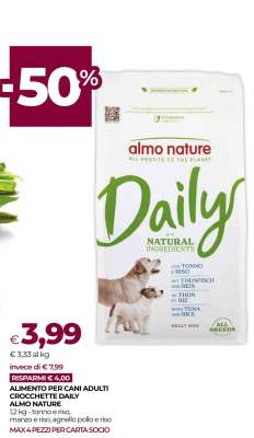 ALIMENTO PER CANI ADULTI CROCHETTE DAILY