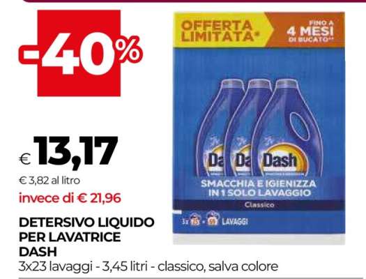 DETERSIVO LIQUIDO PER LAVATRICE DASH