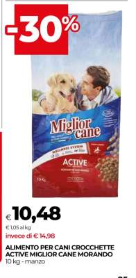 ALIMENTO PER CANI CROCHETTE ACTIVE MIGLIOR CANE MORANDO