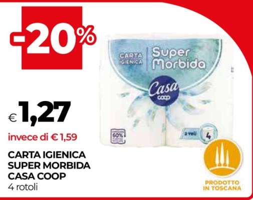 CARTA IGIENICA SUPER MORBIDA CASA COOP