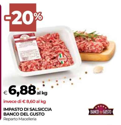 IMPASTO DI SALSICCIA BANCO DEL GUSTO