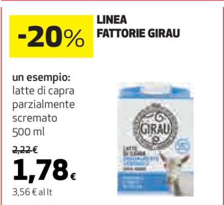 latte di capra parzialmente scremato 500 ml