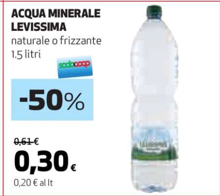 ACQUA MINERALE LEVISSIMA