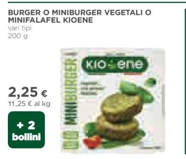 BURGER O MINIBURGER VEGETALI O MINIFALAFEL KIOENE