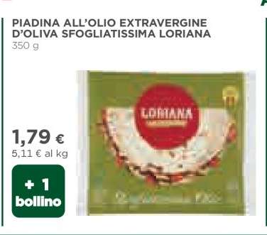 PIADINA ALL’OLIO EXTRAVERGINE D’OLIVA SFOGLIATISSIMA LORIANA