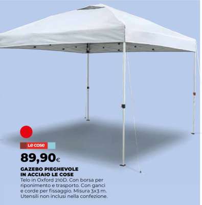 GAZEBO PIEGHEVOLE IN ACCIAIO LE COSE