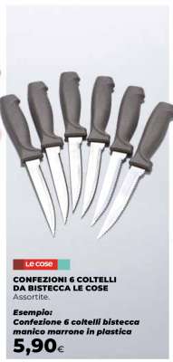 CONFEZIONI 6 COLTELLI DA BISTECCA LE COSE