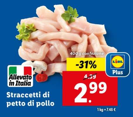 Straccetti di petto di pollo
