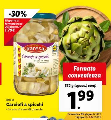 Baresa Carciofi a spicchi