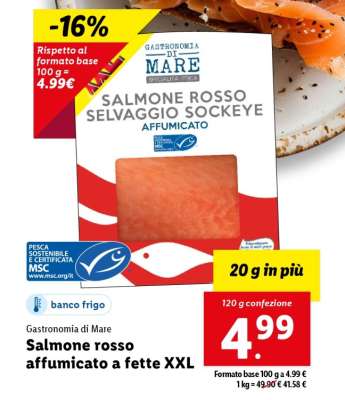 Salmone rosso affumicato a fette XXL
