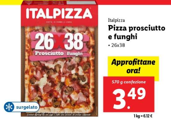 Italpizza Pizza prosciutto e funghi